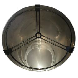 Papelera selectiva 3x42lt metálica con techo