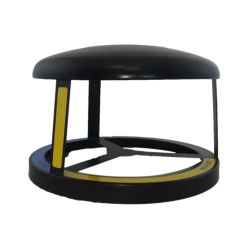 Papelera selectiva 3x42lt metálica con techo