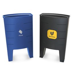 Papelera 60lts selectiva de exterior modelo Praga