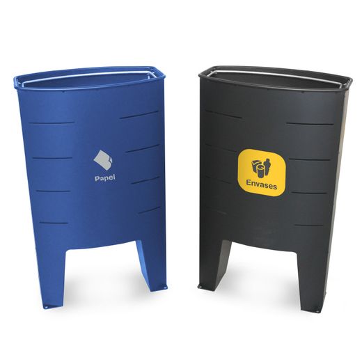 Papelera 60lts selectiva de exterior modelo Praga