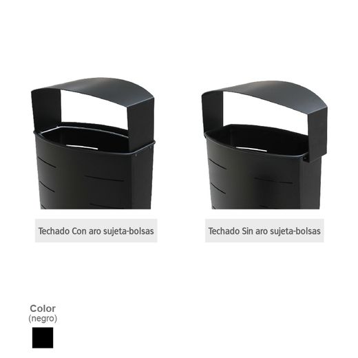 Papelera 60lts selectiva de exterior modelo Praga
