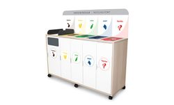 Papelera para empresas selectiva para zonas de comidas 5 Residuos