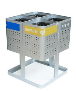 Papelera selectiva urbana 50lt atenas