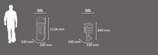 Papelera selectiva urbana 50lt atenas