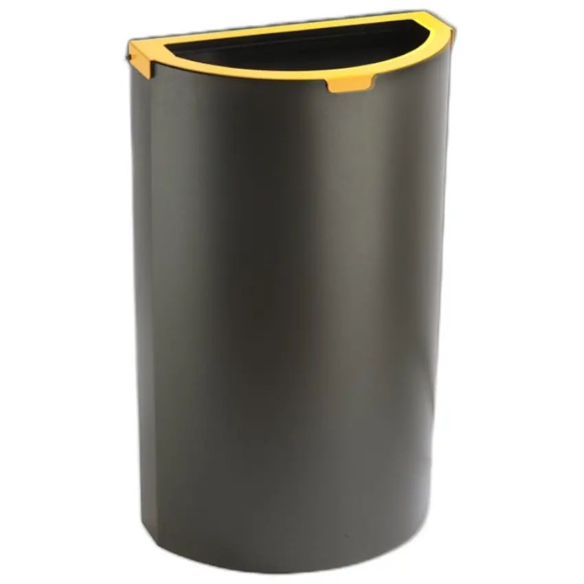 Papelera semicircular 100lts con tapa color residuo Papelera 100lts semicircular Tapa Color Amarillo