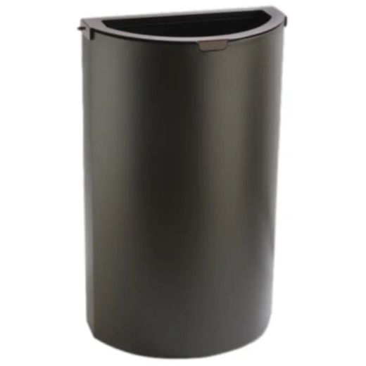 Papelera semicircular 100lts con tapa color residuo
