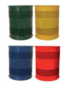 Papelera semicircular mural colores