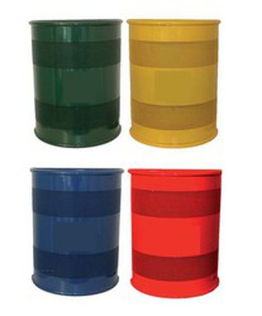 Papelera semicircular mural colores