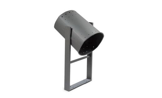 Papelera urbana en acero galvanizado basculante