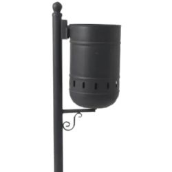 Papelera urbana gris oxidón de 40lts