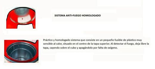 Papeleras gasolinera 90lt anti fuego
