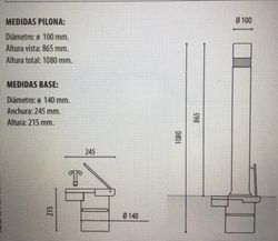 Pilona extraíble semiflexibles