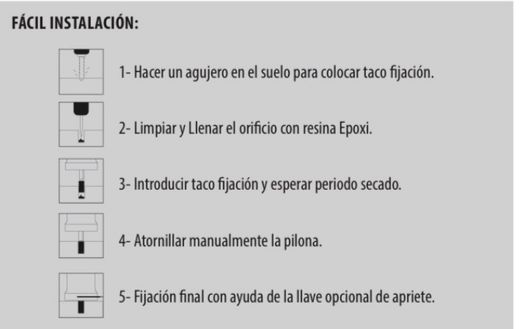 Pilona flexible de poliuretano