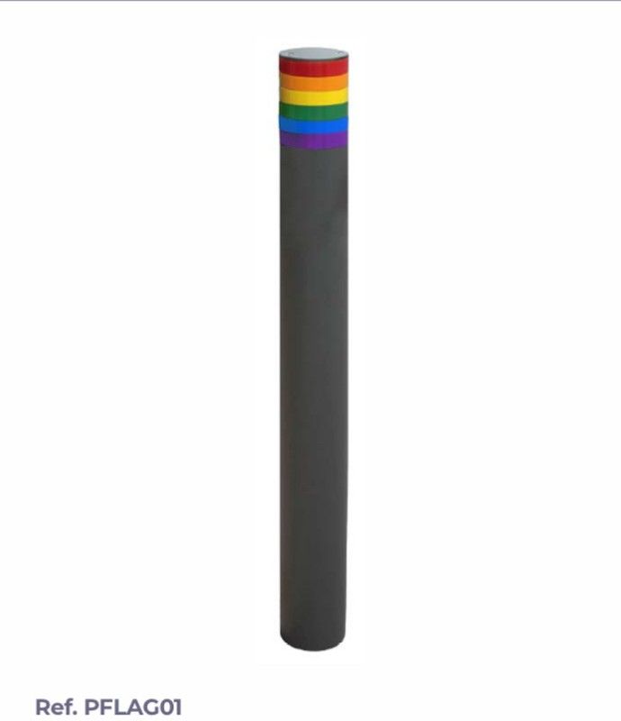 Pilona Hierro Mod. Flag Tubo de hierro