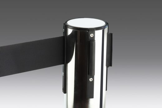 Poste con cinta extensible inoxidable