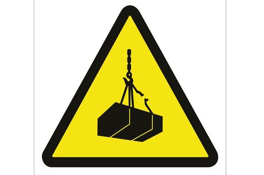 Señal advertencia solo pictorama - peligro cargas suspendidas