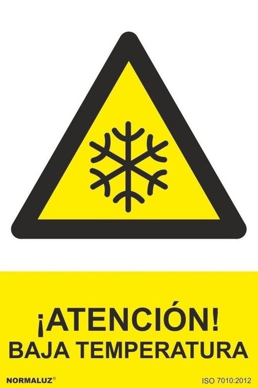 Señal ¡atención! Baja temperatura con tintas uv