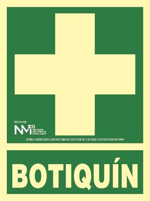 Señal botiquín luminiscente