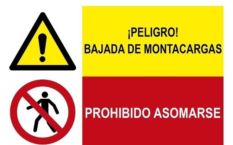 Se Al Combinada Peligro De Montacargas Y Prohibo Asomarse Racnet