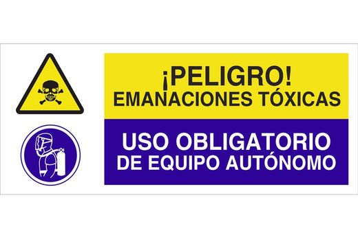 Señal combinada peligro emanaciones toxicas - obligatorio ep. Autónomo