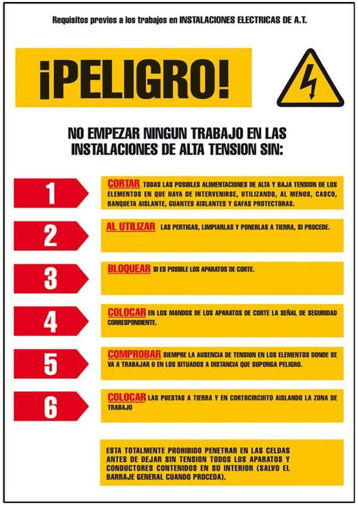 Señal eléctrica ¡peligro!