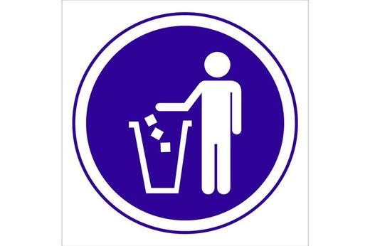 Señal obligación solo pictorama - obligatorio uso papeleras