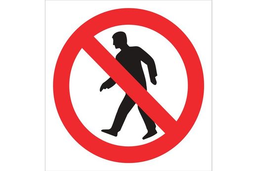Señal prohibido solo pictograma - prohibido pasar