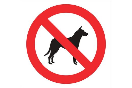 Señal prohibido solo pictograma - prohibido perros