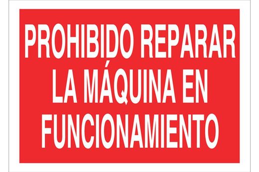 Señal prohibido solo texto - reparar la máquina en funcionamiento — RacNet