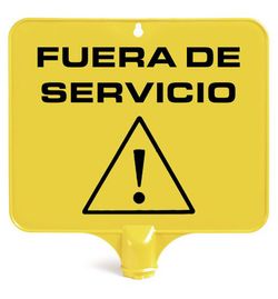 Señal rectangular fuera de servicio