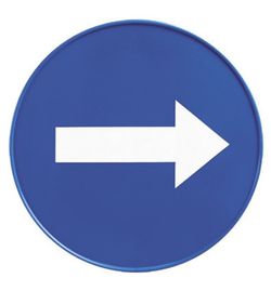 Señal redonda flecha direccional