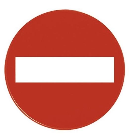 Señal redonda prohibido el paso