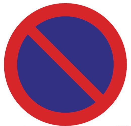 Señales viales pvc azul prohibido
