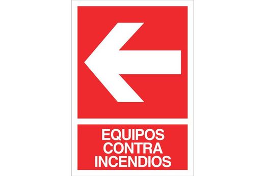 Señalización seguridad pictorama y texto - equipo lucha contra incendios izq