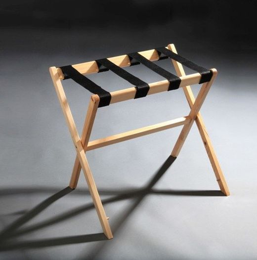 Soporte maletas madera natural